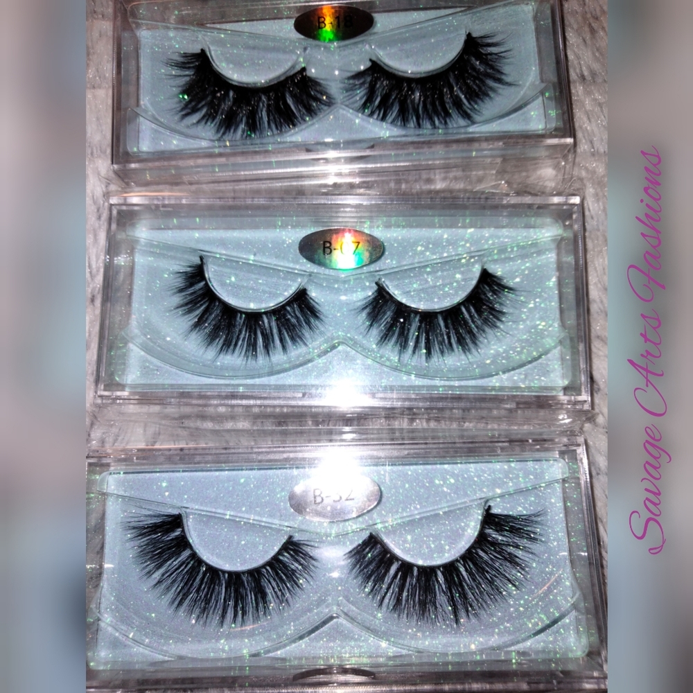 Set of 3 3D mink Eyelashes